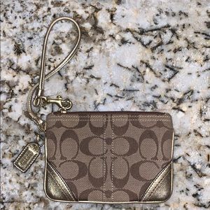 Gold Coach Wristlet
